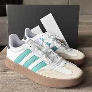 adidas White and Teal Sneakers